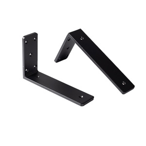L-Shaped <b>Bracket</b> <b>Shelf</b> Support 255mm 280mm 305mm 355mm 405mm 460mm Durable Iron <b>Black</b> Painted Right Angle Connector - Product Image 2