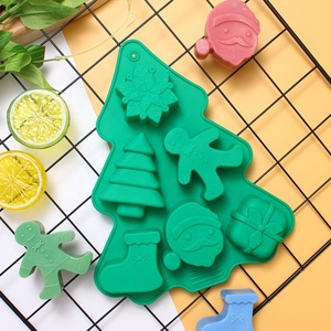 Oksilicone Chất Lượng Tốt Bền Tùy Chỉnh Cây Giáng Sinh Thiết Kế Bánh Công Cụ Làm Bánh DIY Silicone Bánh Sô Cô La Khuôn Mẫu - Product Image 3