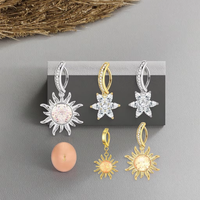 Anneau de nombril Clicker pour femme en acier chirurgical, zircon, tournesol, papillon, bijou de piercing de nombril, faux piercing de nombril 2026