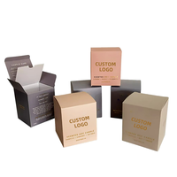 Boîtes d'emballage minimalistes pour bougies avec fenêtre transparente, personnalisables pour les bougies à la cire de soja et les bougies parfumées