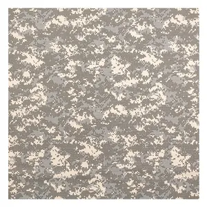 Custom services uniform material grey poly cotton 80/20 camo polyester ripstop woven print 0.7cm*0.7cm greta fabric for workwear
