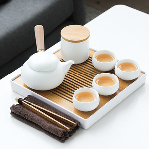Handmade Ceramic <strong>Tea</strong> Pot Cup <strong>Set</strong> <strong>Chinese</strong> GungFu <strong>Tea</strong> Cup Gift <strong>Set</strong> Unique Portable Travel <strong>Tea</strong> <strong>Set</strong> - Product Image 2