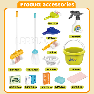 Zhorya Jouets de nettoyage d'imitation avec aspirateur, <span class=keywords><strong>chariot</strong></span> d'outils de ménage, kit de jeu - Product Image 5