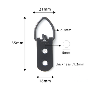 Support mural robuste pour cadre photo à deux anneaux en D, <span class=keywords><strong>fil</strong></span> <span class=keywords><strong>de</strong></span> 1,2 mm d'épaisseur, résistant à la rouille, estampage intégré, quincaillerie <span class=keywords><strong>de</strong></span> suspension - Product Image 2