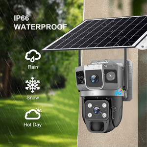 V380pro AOV 3 Screens 2MP+2MP <b>Solar</b> Battery <b>Powered</b> Camera <b>Solar</b> Power Outdoor <b>CCTV</b> 4G Network PTZ Dual Lens Cloud Storage - Product Image 5
