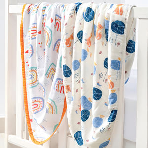 Manta de Muselina de Bambú y Algodón Certificada GOTS para Bebés Recién Nacidos, con Diseño Personalizado, Venta al Por Mayor del Fabricante - Product Image 2