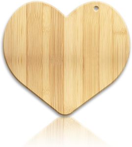 Tabla de Cortar de Bambú en Forma de Corazón para <span class=keywords><strong>Cocina</strong></span>, para Servir o Colgar como Decoración - Product Image 1