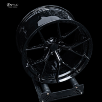Borui velg desain cekung aluminium tempa 6061-T6 hitam digosok untuk roda mobil penumpang IS350 Model 3 M4 M50i