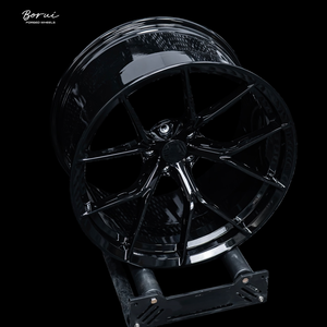 Jantes Borui en aluminium forgé 6061-T6 noir, design concave, finition noir brossé foncé pour voiture de tourisme, modèle IS350, modèle 3, M4, M50i - Product Image 6