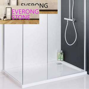 Chine Fabrication en gros <span class=keywords><strong>Quartz</strong></span> Pierre Hôtel Salle de bain Blanc Salle de <span class=keywords><strong>douche</strong></span> Plateau de base - Product Image 4