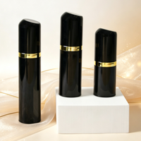 Flacon pompe sans air écologique noir vide de 15 ml, 30 ml, 50 ml, 100 ml pour lotion, essence, crème visage – Bouteille plastique sous vide