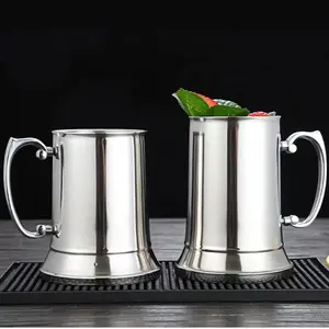 Hot Selling Stainless Steel Double Walled Beer Stein 1 Pint Plain Straight Pewter Beer Mug Tankard stainless steel beer mug