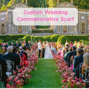 In hai mặt Khăn lụa len cuộn tay Khăn quàng cổ đám cưới Tên cặp đôi và ngày cưới có thể được tùy chỉnh - Product Image 6