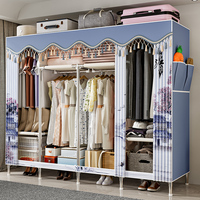 Armoire à vêtements simple au design moderne, combinaison de penderie de chambre, organisateur de vêtements, armoires portables en tissu