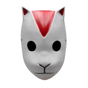 Hojas de madera de Halloween, anime de zorro oscuro, disfraz de gato <span class=keywords><strong>mapache</strong></span> de fuego, accesorios de cosplay, máscara de resina - Product Image 6