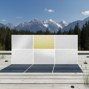 Panel de Pared Decorativo de FRP en Relieve, Lámina de Fibra de Vidrio Anticorrosión, Tablero de Revestimiento Interior - Product Image 1