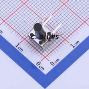 K2-1102AQ-R4CW-01 Tactile Switch Bent Lead Through Hole,6x6mm Switch 2.5N Right Angle Insert 6mm 6mm - Product Image 1