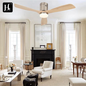 Ventilador de techo de alta calidad con aspas de madera maciza de 52 pulgadas, controlado por aspas, con luz LED de frecuencia variable y ahorro de energía. - Product Image 6