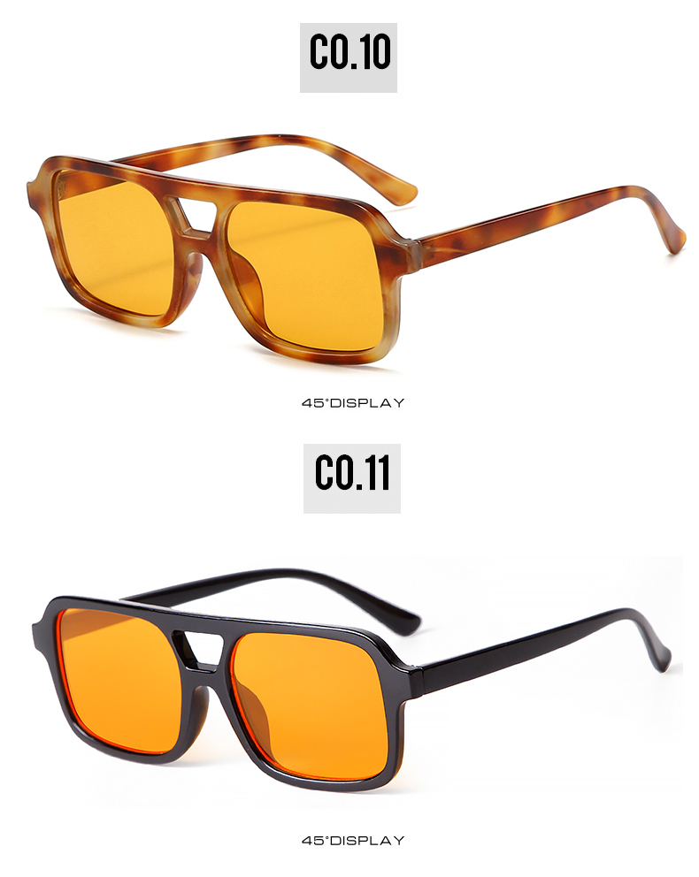 Vintage Tortoiseshell Square Frame Sunglasses - Uv400 Protection