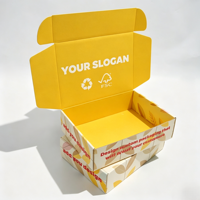 Boîte d'expédition en carton ondulé en forme de livre, imprimée en couleurs personnalisées, naturelle, recyclable, pliable, avec logo personnalisé