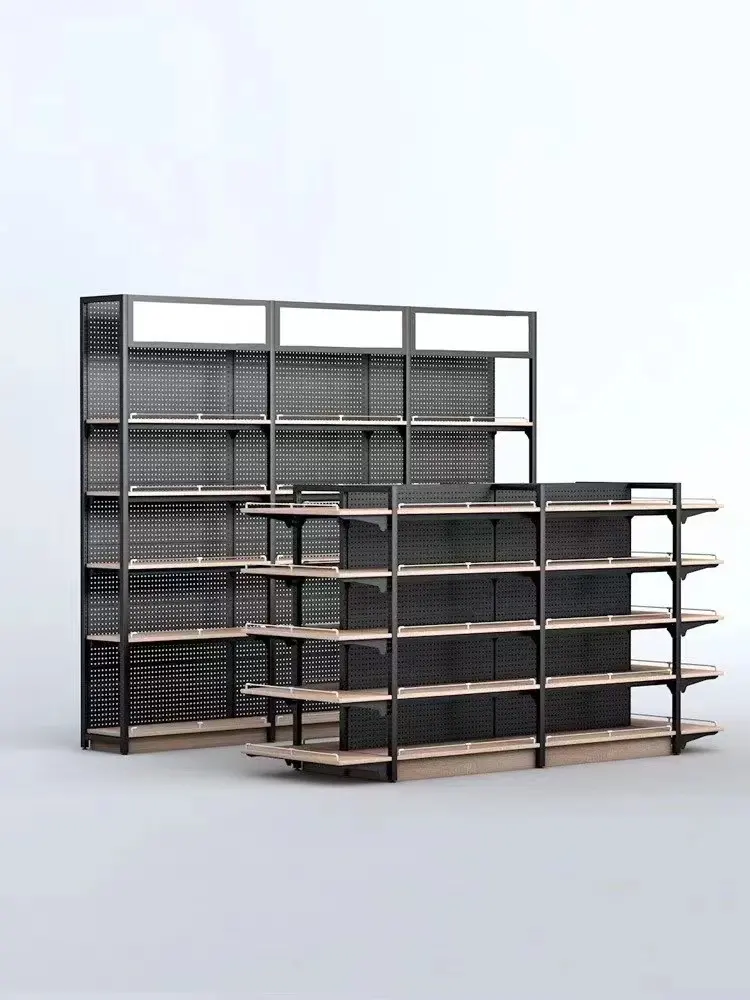 Custom Shop Floor Light Box Stand di vendita al dettaglio di metallo legno Pegboard espositore ripiano