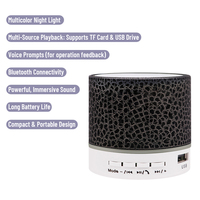 Enceinte portable Crackle A9 Mini avec carte TF, stéréo sans fil et amplification des basses