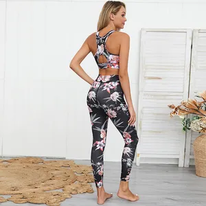 Roupa feminina de yoga para academia, vestuário atlético