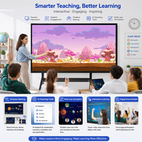 Écran interactif numérique pour salle de classe de 65, 75, 86, 100 et 110 pouces, écran tactile plat, tableau blanc interactif, tableau intelligent