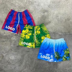 Shorts de basket-ball en mesh style mode OEM, unisexe, respirant, 100% polyester, imprimé par transfert thermique, shorts en mesh vierges - Product Image 4