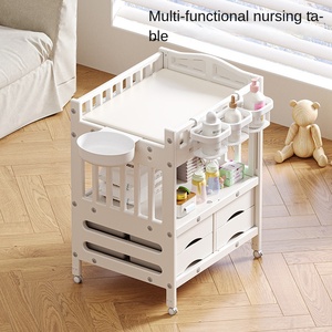 <span class=keywords><strong>Table</strong></span> à <span class=keywords><strong>langer</strong></span> et armoire <span class=keywords><strong>de</strong></span> rangement pour bébé avec tiroir pliable, design multifonctionnel, en plastique, manuel, 0-12 mois - Product Image 5