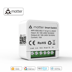 <span class=keywords><strong>Module</strong></span> de relais intelligent mini SIXWGH Matter 16A, <span class=keywords><strong>WiFi</strong></span> sans fil, compatible avec Siri, HomeKit, Alexa, 2,4 GHz, interrupteur intelligent <span class=keywords><strong>WiFi</strong></span> pour l'éclairage - Product Image 1
