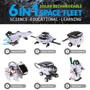 Kit de Construcción de Robot Espacial Solar 6 en 1, Juguete Educativo STEM para Niños y Niñas Mayores de 14 Años, Plástico - Product Image 2
