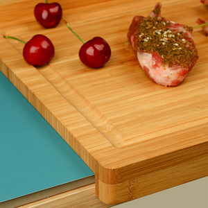 Extra Large Size Bamboo Wooden Strong Cutting <strong>Board</strong> Butcher Chopping Blocks with Drip Groove Z Shape <strong>Board</strong> for Kitchen - Product Image 3