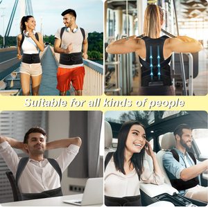 Correcteur de posture pour scoliose adulte, ceinture de soutien dorsal en néoprène et nylon, correcteur de posture assise - Product Image 3