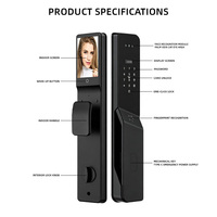 Yagu Tuya Smart Locks met camera, 3D gezichtsherkenning, vingerafdrukbeveiliging, volautomatische deuropening, slimme sloten voor de voordeur