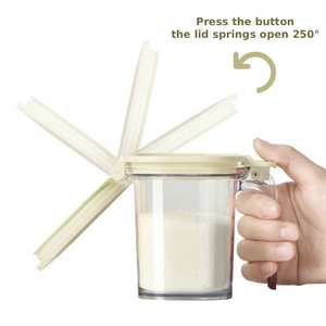 Трехсекционная пластиковая банка для хранения морской соли и перца, контейнер для специй и продуктов с защитной герметичной крышкой - Product Image 4