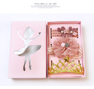 Ensemble de bandeaux à nœuds pour petite fille, boîte cadeau, accessoires pour cheveux, livraison gratuite, vente en gros - Product Image 4