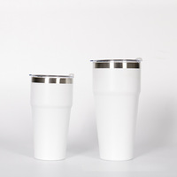 2026 20 30 oz Gobelet isotherme en acier inoxydable, Mug de voyage portable avec couvercle, poignée et paille, à isolation sous vide pour boissons chaudes