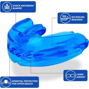 Paradenti sportivi Premium per giovani e adulti con doppio bretelle morbide senza necessità di ebollizione - Product Image 4