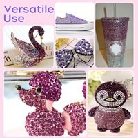 Kit Kerajinan Rhinestone Resin Flatback 3mm 5000 Pcs Stiker Rhinestone Perekat Sendiri untuk Tumbler