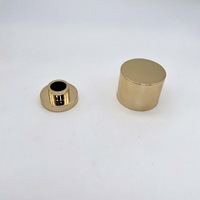 Tapón magnético para perfume, redondo, brillante, dorado, 15mm, con hombro magnético RCZ11907
