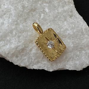 Colgante de Plata de Ley S925 con Estrella Hexagonal de Estilo Vintage, Diseño de Nicho Europeo Americano, Colgante de Lujo Ligero, Dijes Finos - Product Image 4