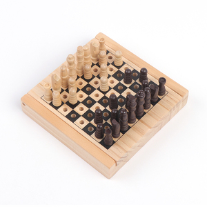Jeu d'<span class=keywords><strong>échecs</strong></span> de poche pliant en bois avec chevilles Jeu de société pliable Stratégie de réflexion pour enfants et adultes - Product Image 2