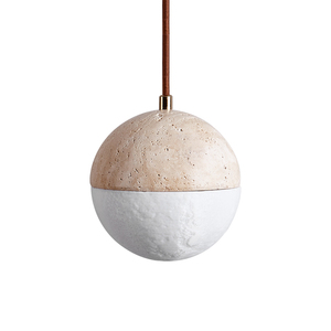 Lampada a Sospensione LED Moderna Piccola, Mini Lampadario a Sospensione per Camera da Letto, Bancone Bar, Caffetteria, Ristorante, in Pietra Travertino <span class=keywords><strong>Gialla</strong></span> - Product Image 5