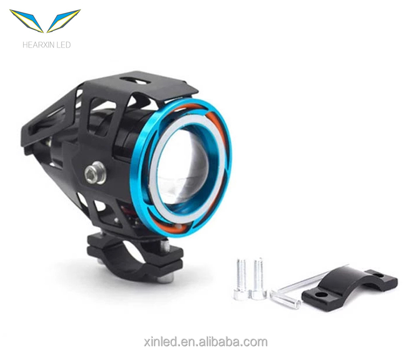 U11 мотоцикл RGB LED Angel Eyes фары Дневные ходовые огни прожекторы вспомогательный яркий светодиодный велосипедный фонарь светодиодный прожектор