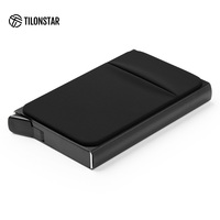 Portefeuille porte-cartes pop-up anti-RFID TWM103C avec logo personnalisé, fin, en aluminium, avec poche à monnaie
