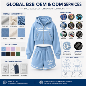 Completo Estivo da <span class=keywords><strong>Donna</strong></span> con Felpa con Cappuccio e Zip e Pantaloncini Sopra il Ginocchio, Set Due Pezzi Casual Vestibilità Comoda - Product Image 4