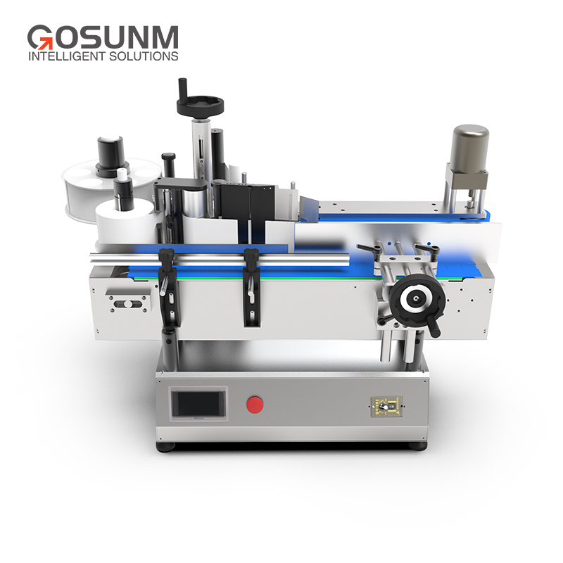 Full automatic printed sticker adhesive shrink sleeve label labeling machine for wrap around round bottle