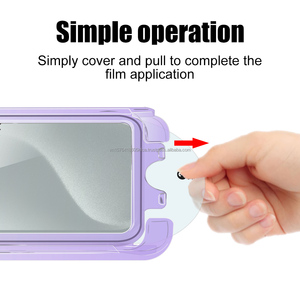 Fabricant de protections d'écran, verre trempé transparent HD personnalisé avec nouvel outil d'alignement automatique, protection d'écran pour iPhone 16 Series - Product Image 5