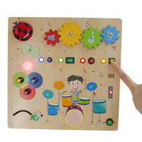 Tablero de Actividades con Temática Musical, de Madera, Montessori, para el Aprendizaje Temprano, Desarrollo Intelectual y Estimulación Sensorial para Niños Pequeños